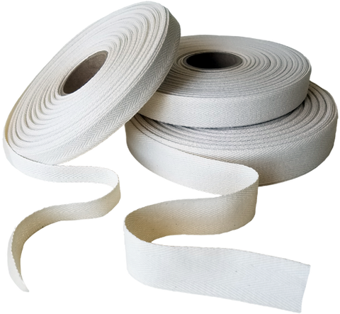 Natural Soft and Fine Cotton twill tape( 1/2, 3/4, 1, 1 1/2, 2